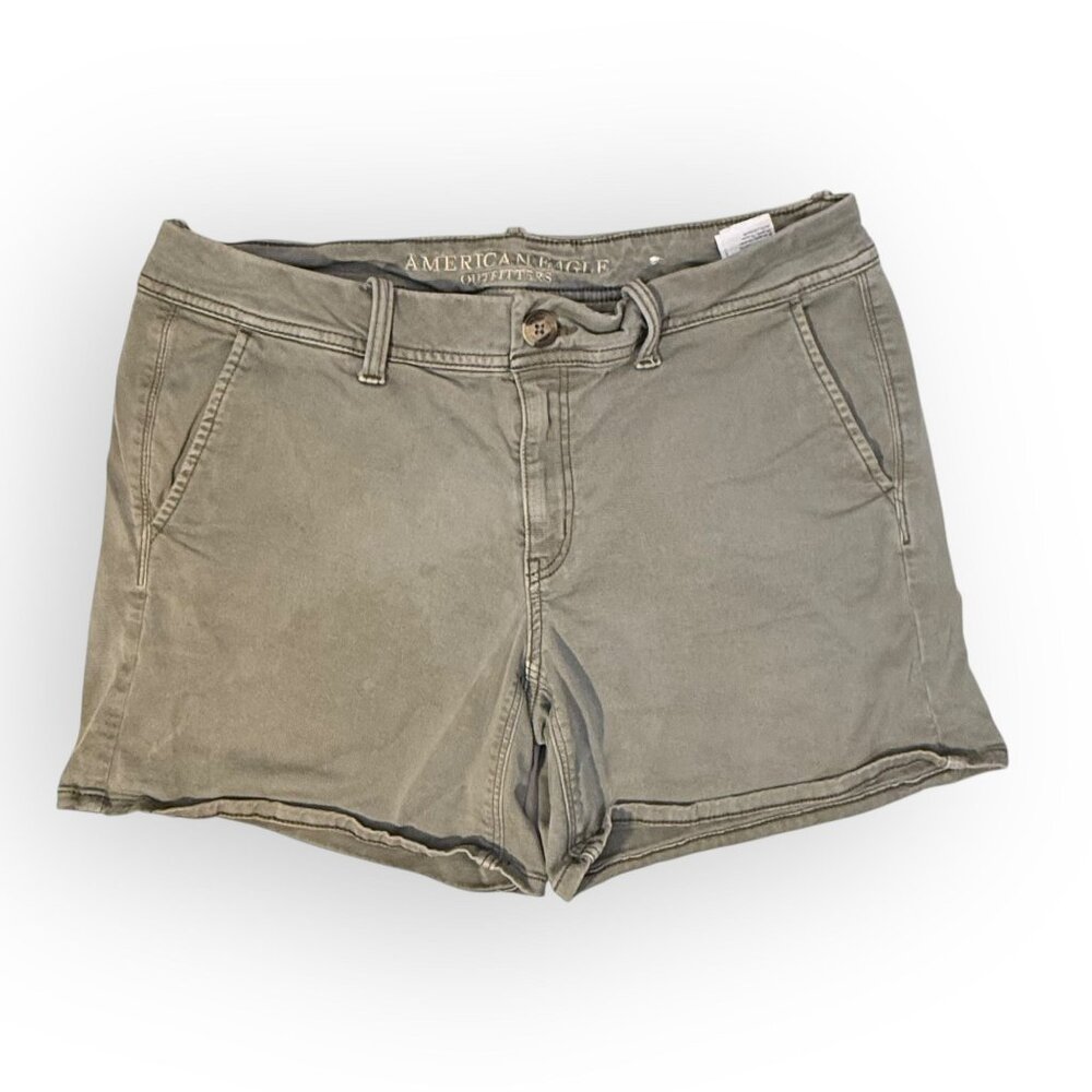 American Eagle Super Stretch Grey Chino Shorts‎